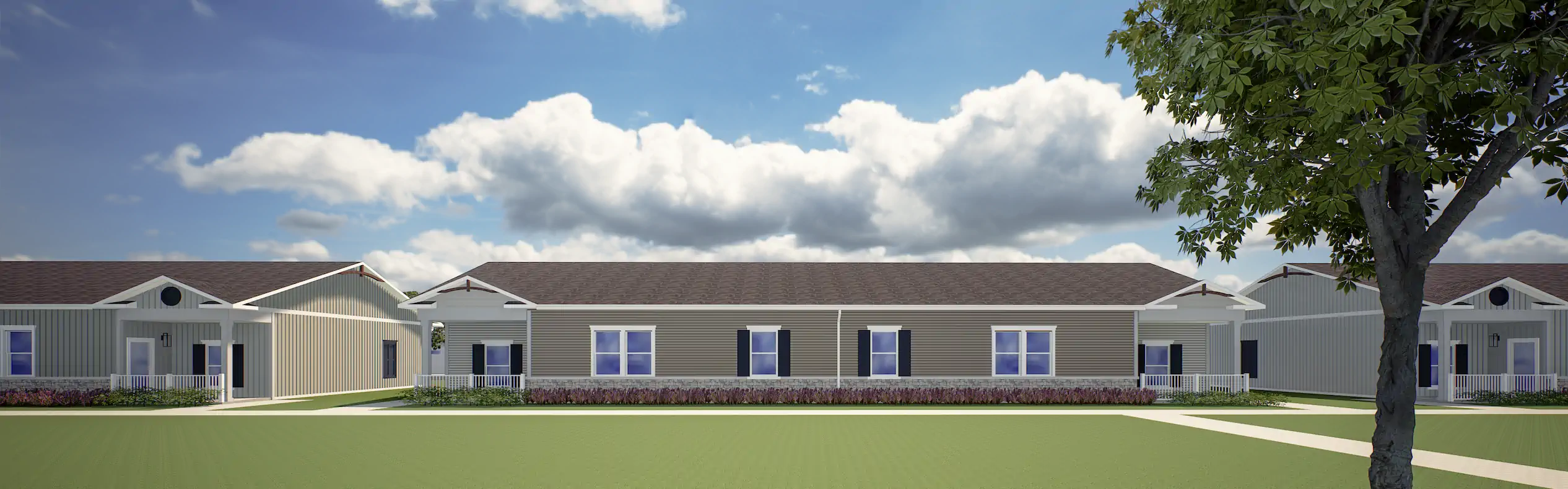 Building K back exterior at Lock Pointe Village