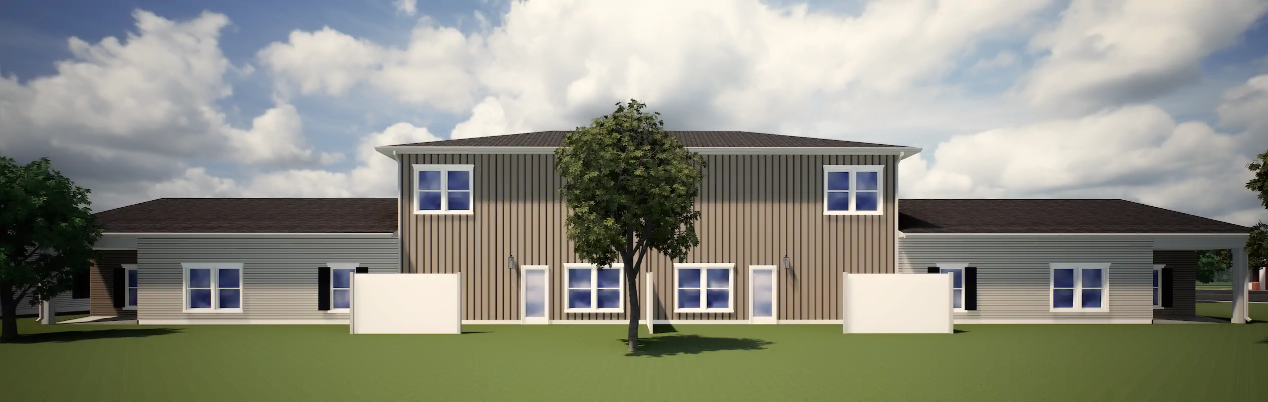 Building T back exterior at Lock Pointe Village