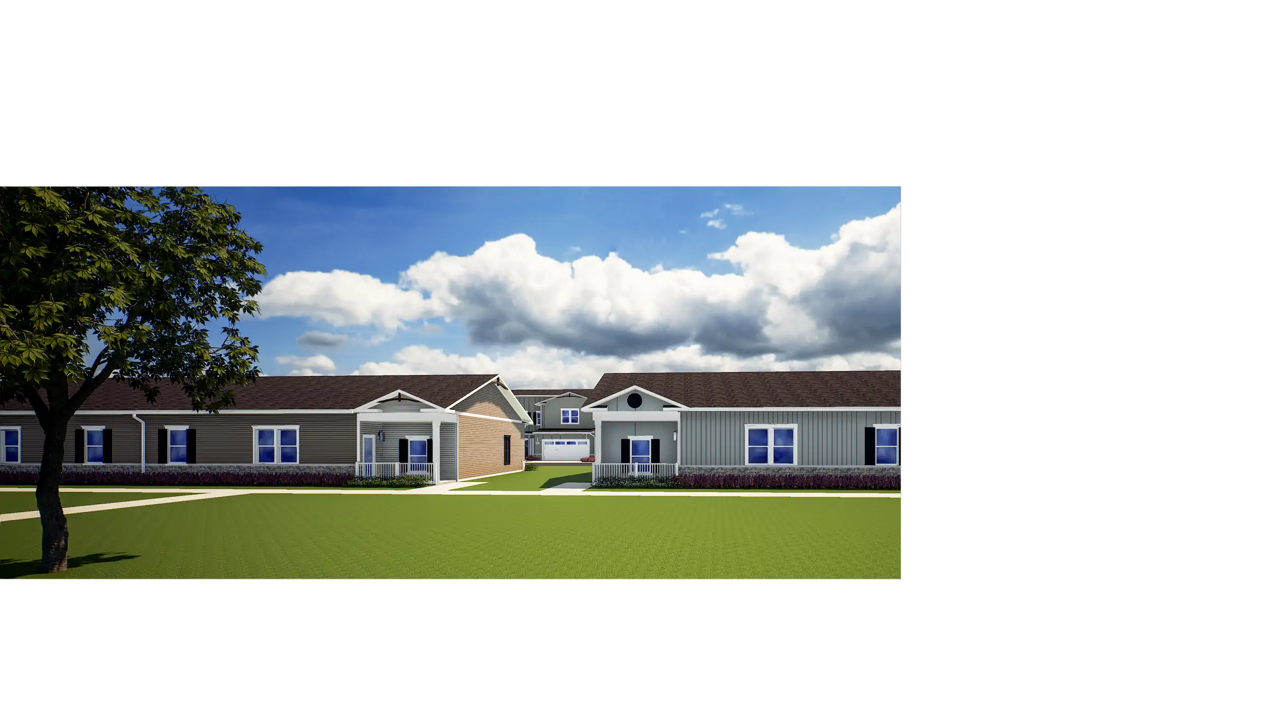 Close up view of Hill Road at Lock Pointe Village