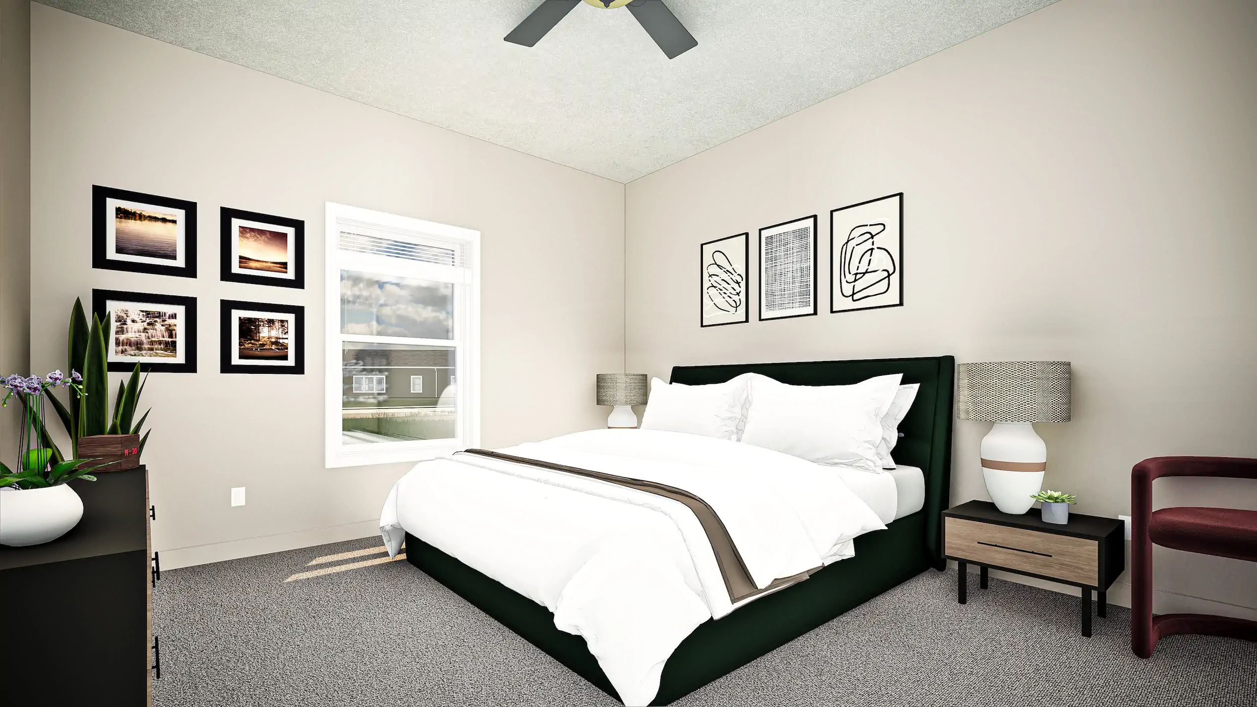 Master bedroom at Lock Pointe Village